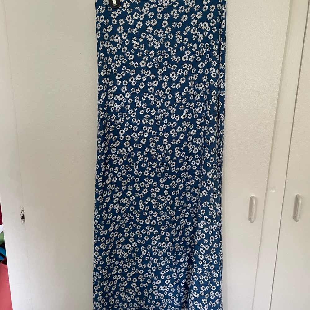 Reformation long floral skirt